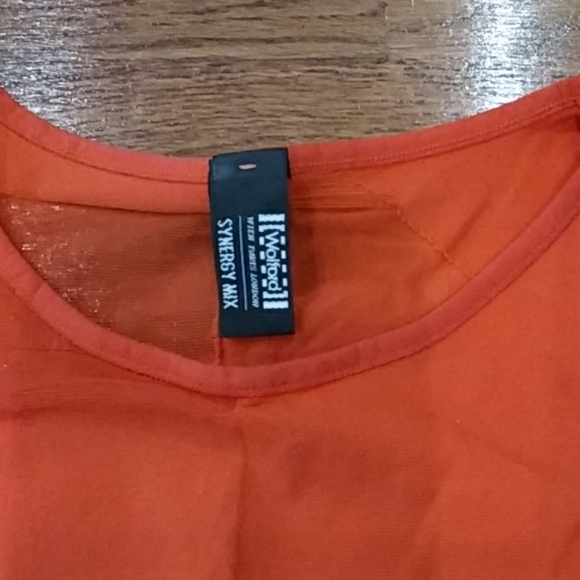 Wolford fitted synergy mix top with sheer spots - Picture 2 of 6